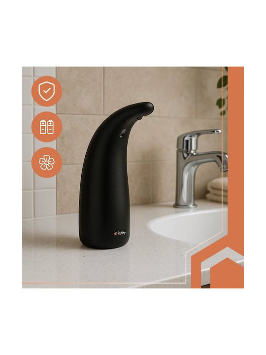 Ruhhy Spender Küche Porzellan mit automatischem Spender Schwarz 300ml