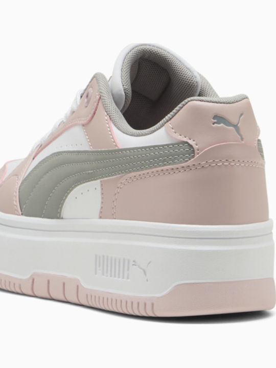 Rebound Damen Flatforms Sneakers Pink