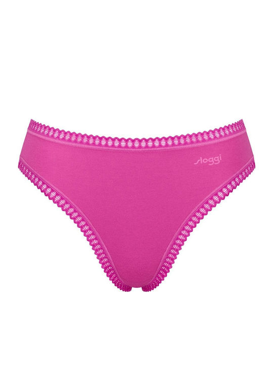 Βαμβακερά Women's Slip 3Pack Fuchsia, Red, Print
