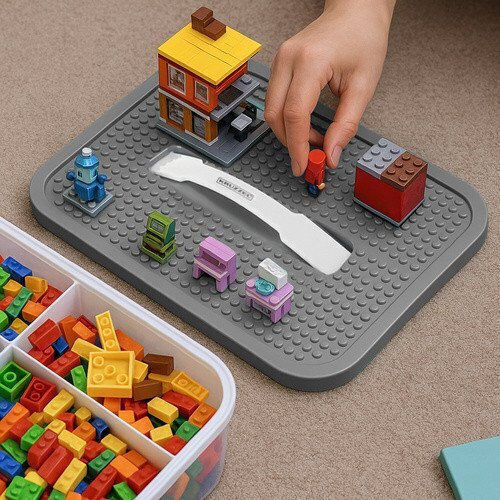 Kruzzel Kinder Spielzeugkiste aus Transparentem Kunststoff
