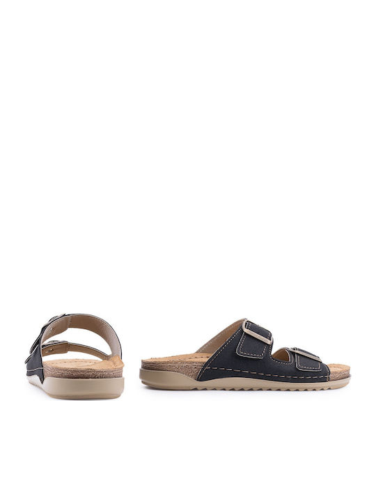 Women's Flat Sandals in Black Color
