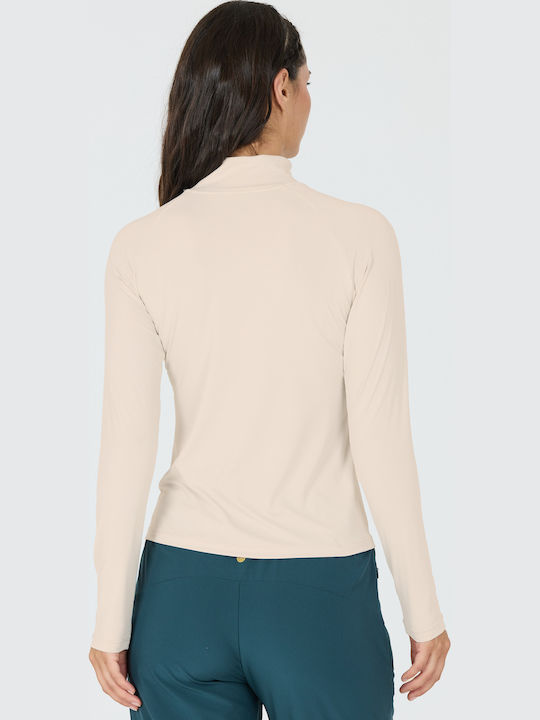 Damen Bluse Langärmelig mit Reißverschluss Lunar Rock