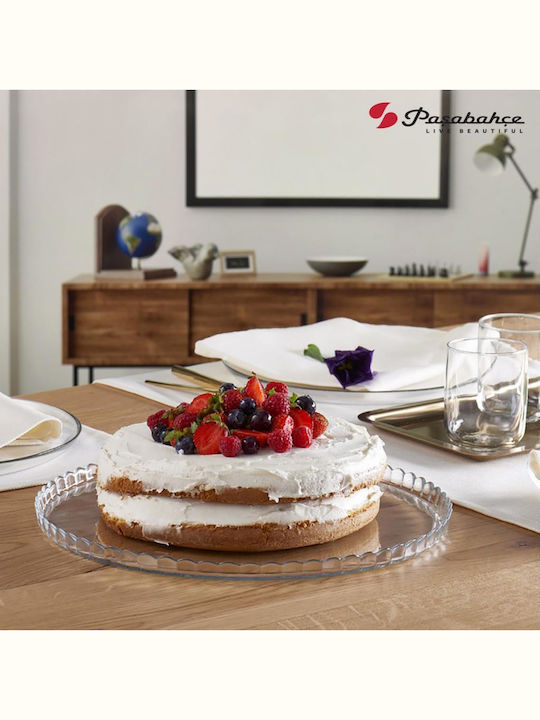 Espiel Patisserie Serving Platter made of Porcelain Transparent with Diameter 32.2cm