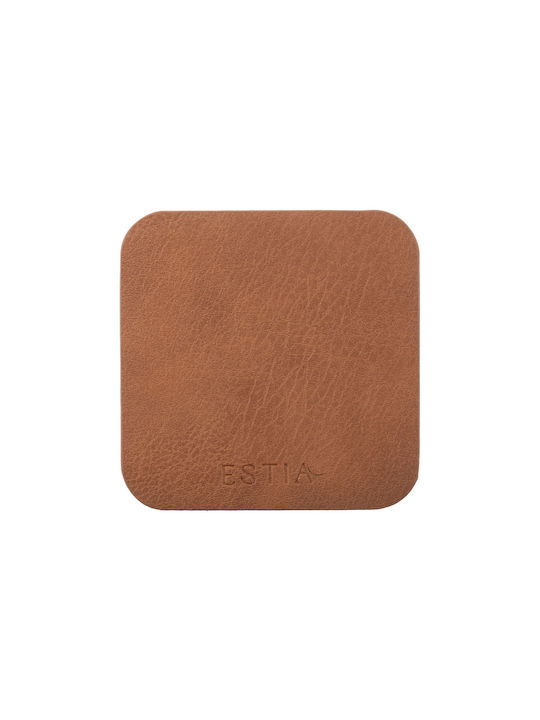 Estia Allure Σουβέρ Πλαστικό Καφέ 10x10cm 4τμχ Estia Allure Σουβέρ Πλαστικό Καφέ 10x10cm 4τμχ