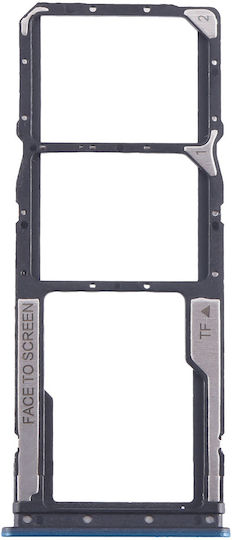 Clappio Sim Card Tray Xiaomi Redmi 12c Dual Nano Sim Micro-sd Blue