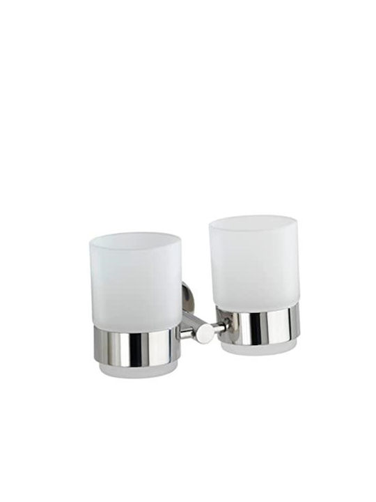 Wenko Wall-mounted Cup Holder Metallic Silver