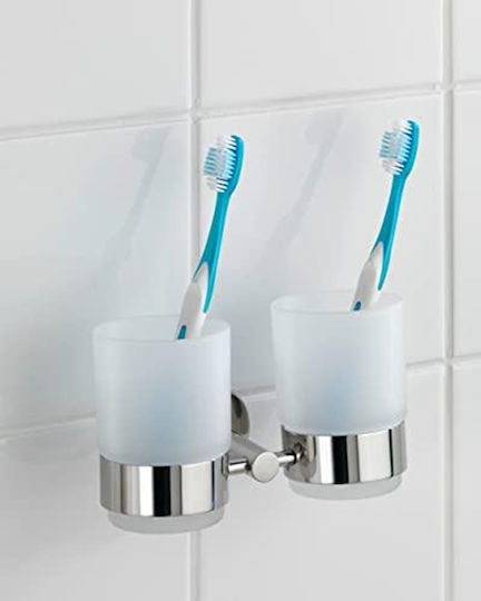 Wenko Wall-mounted Cup Holder Metallic Silver