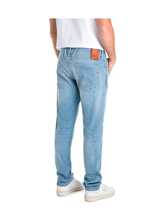 Replay Anbass Herren Jeanshose Elastisch Schlank Fit Blue