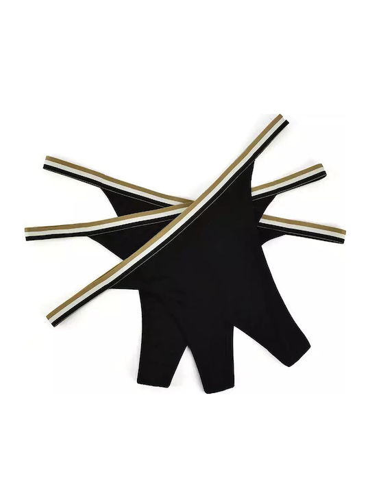 Women's String 3Pack Black