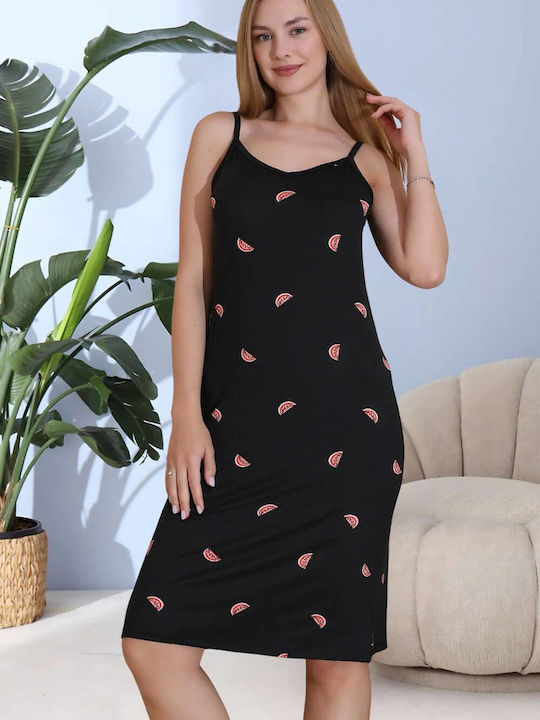 Boyraz Summer Women's Nightdress Black