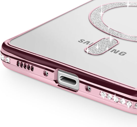 Avizar Diamond Case Samsung Galaxy A26 Magsafe Outline Strass Pink