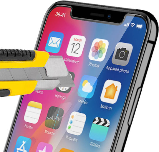 Akashi Pack 2 Films Iphone X Xs Shockproof Tempered Glass Transparent