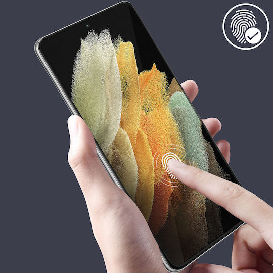 Samsung Galaxy S21 Ultra 9h Tempered Glass Akashi Clear Black Outline