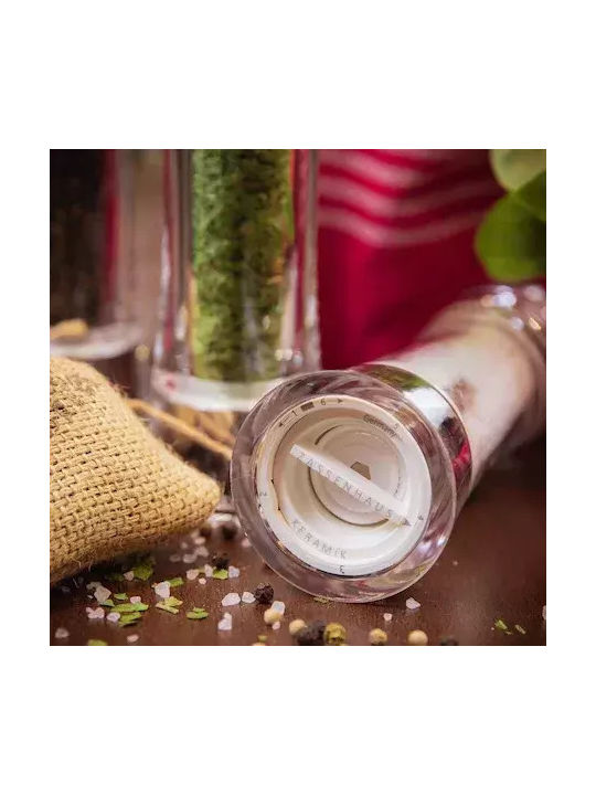 Zassenhaus Aachen Manual Plastic Pepper Mill 18cm Transparent