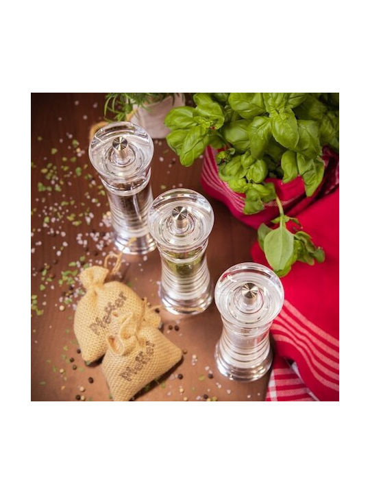 Zassenhaus Aachen Manual Plastic Pepper Mill 18cm Transparent
