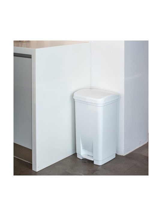 Viomes Plastic Waste Bin with Pedal Grey 28lt