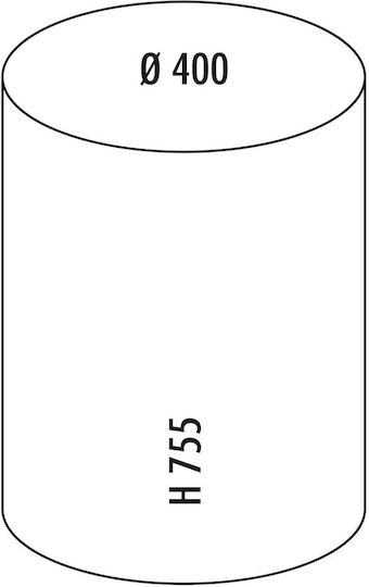 Wesco Κάδος Απορριμμάτων Πλαστικός Λευκός 50lt