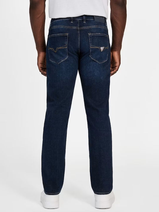 Angels Men's Elastic Jeans Pants With Slim Fit Navy Blue