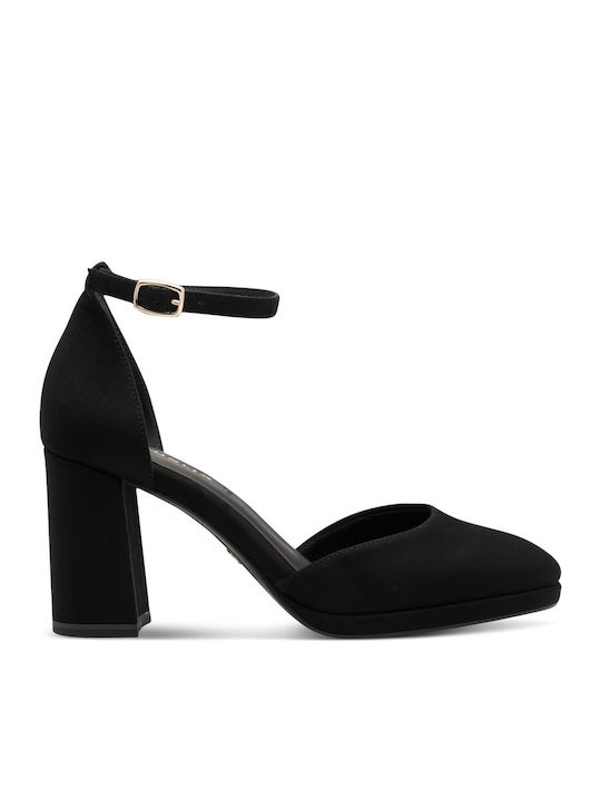 Pumps mit Riemchen & hoher Absatz Schwarz