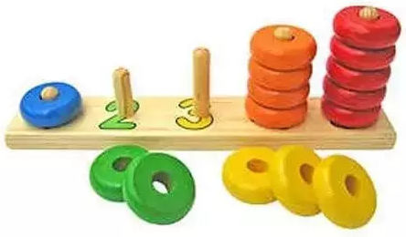 Goki Learn to Count with Rings Εκπαιδευτικό Παιχνίδι Γνώσεων από Ξύλο για 2+ Ετών