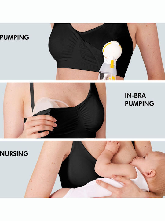Medela Σουτιέν Εγκυμοσύνης & Θηλασμού με Clips Μαύρο