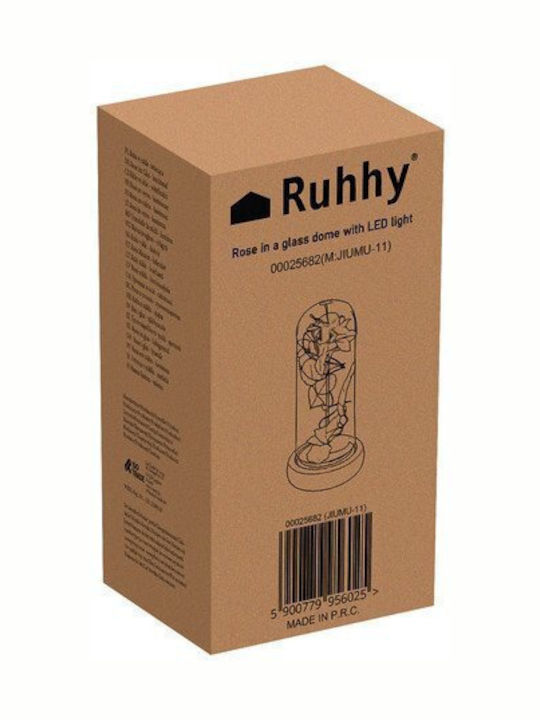 Ruhhy Christmas Glass Pink Battery Candle 21x11cm