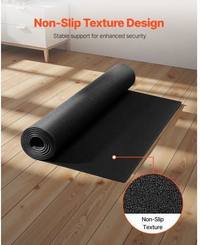 Vevor Gym Exercise Equipment Floor Mat Black 76x182cm
