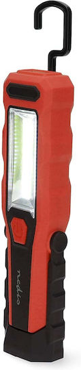 Nedis LED Work Lamp 4W 300 Lumen Rechargeable Hook Magnet Black Red