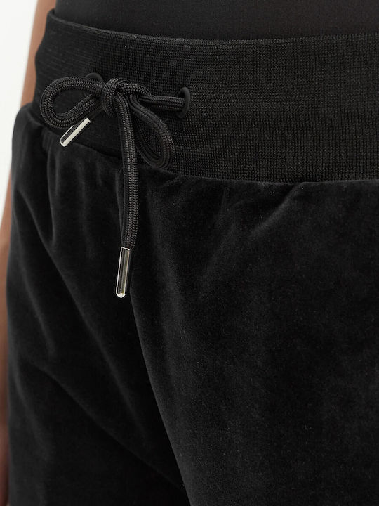 Damen Jogginghose mit Samt Jogger Schwarz