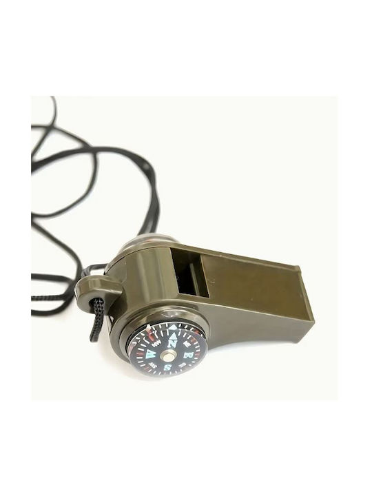 Whistle Compass Thermometer Khaki
