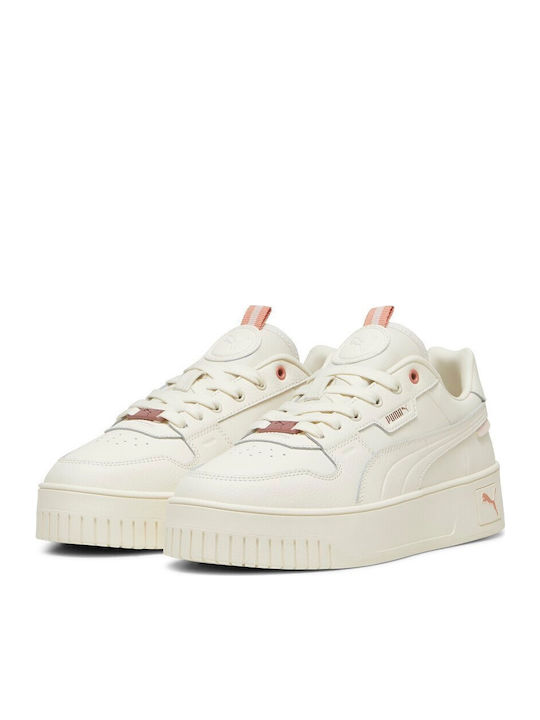 Carina Street Lux Damen Flatforms Sneakers Ecru