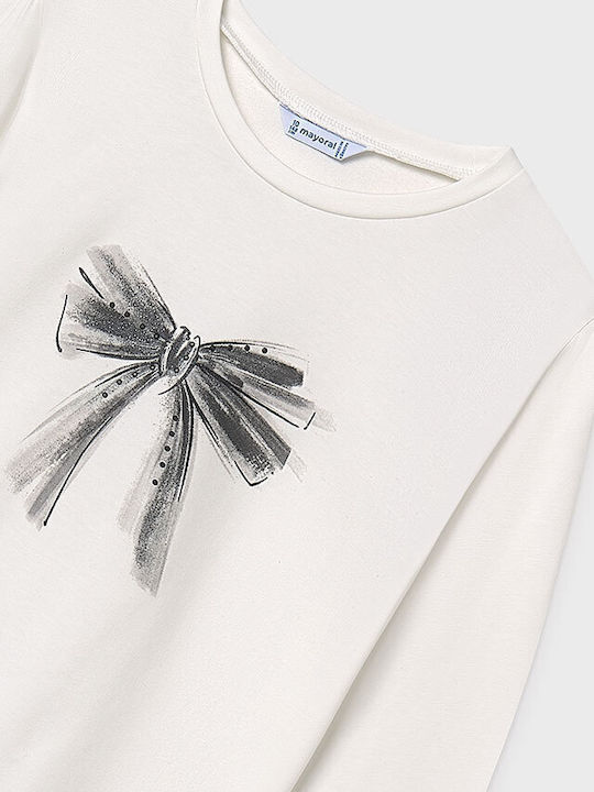 Kids Long-Sleeved Beige Basic Top