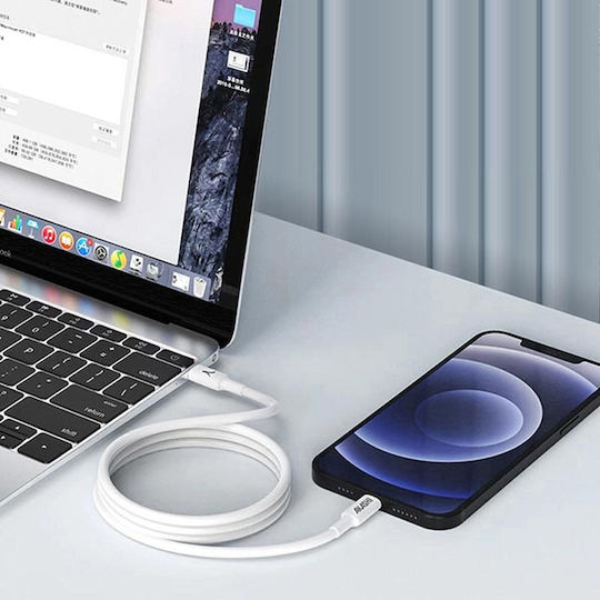 Usb-c Cable To Lightning Cable 20w Charge Synchronise Eco-design Akashi White