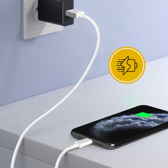 Inkax Usb-zu-Lightning-Kabel Schnellladung Synchronisierung Weiß