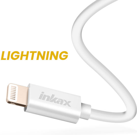 Inkax Usb-zu-Lightning-Kabel Schnellladung Synchronisierung Weiß