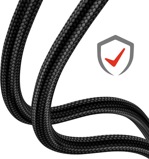 Swissten Usb-c To Lightning Cable Braided Design Anti-kink Black