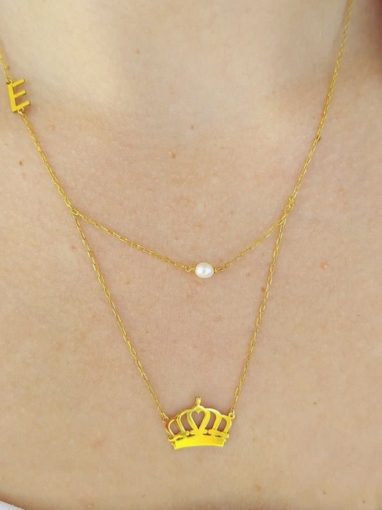 Dio Jewellery Lab Κολιέ από Ασήμι με Πέρλες