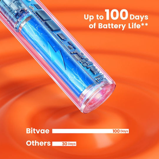 Bitvae Smart S2 Ηλεκτρική Οδοντόβουρτσα με Χρονομετρητή, Αισθητήρα Πίεσης και Θήκη Ταξιδίου Μαύρη
