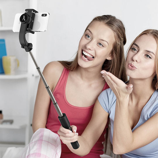 Universal Stabilizer Tripod Pole Bluetooth Remote Control Akashi Black