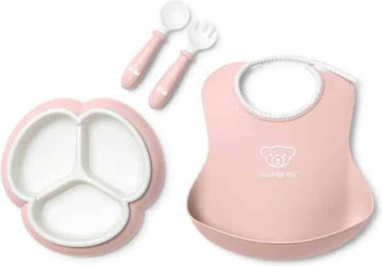BabyBjorn Σετ Φαγητού από Πλαστικό Ροζ 4τμχ