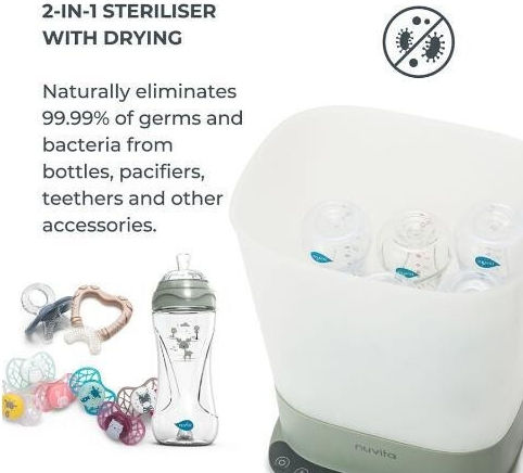 Nuvita Electric Baby Sterilizer For 6 Baby Bottles