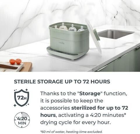 Nuvita Electric Baby Sterilizer For 6 Baby Bottles