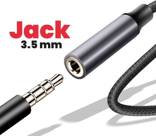 Swissten Lightning To 3.5mm Jack Audio Adapter iPhone Black