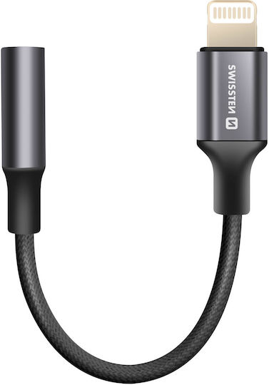 Swissten Lightning To 3.5mm Jack Audio Adapter iPhone Black