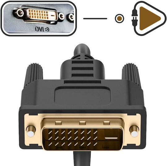 Adaptor Video 5m Hdmi Masculin La Dvi Feminin Full Hd 1080p