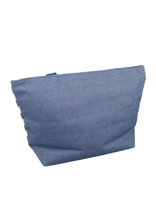 Makwedding Korbweide Strandtasche Blau