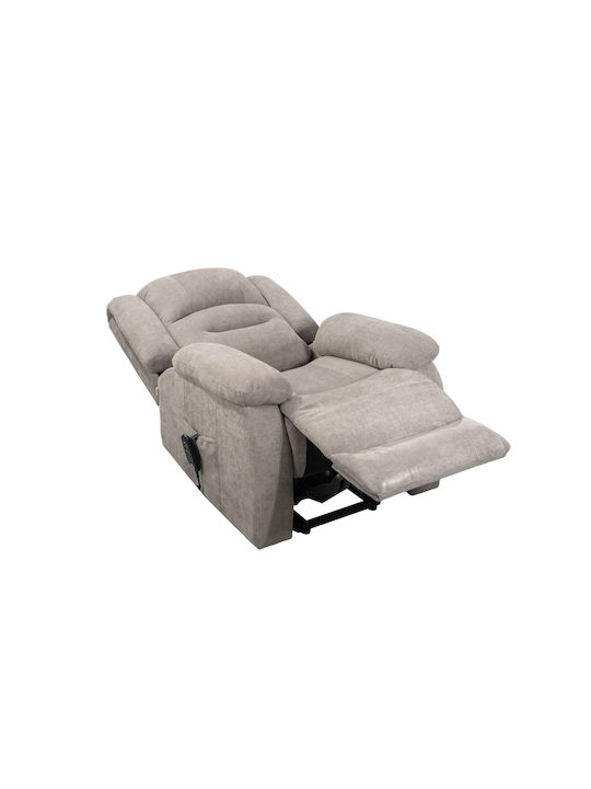 Cloud Ii Relax Armchair with Footstool Ecru 50x54x67cm