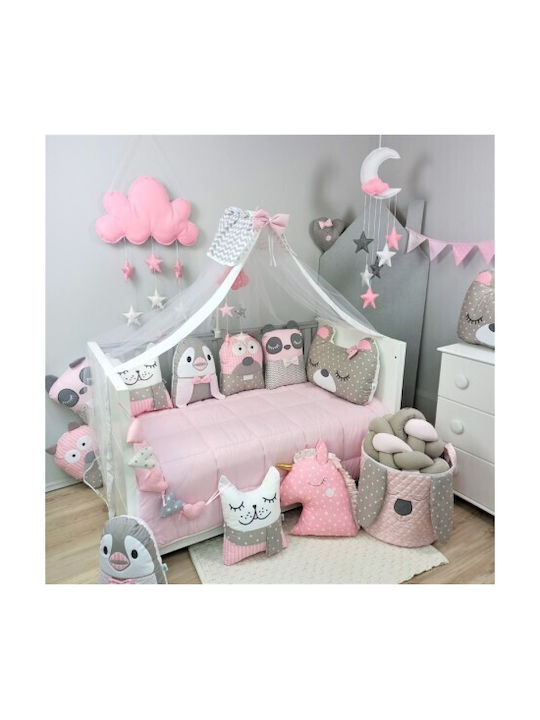 Baby Star Dekokissen für Wiege Tiny Friends Rosa 40x37cm