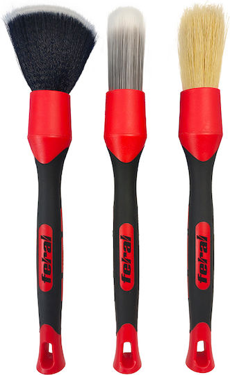 Red Angle Adapter Cleaning Brushes Detailing Pro Feral 3 Pieces Auto Gs 25558