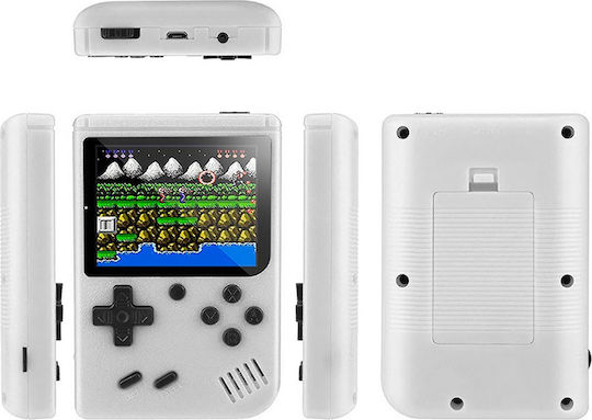 Avizar Consolă De Jocuri Emulator Cu 400 De Jocuri Ecran Lcd De 3" Reîncărcabilă Albă